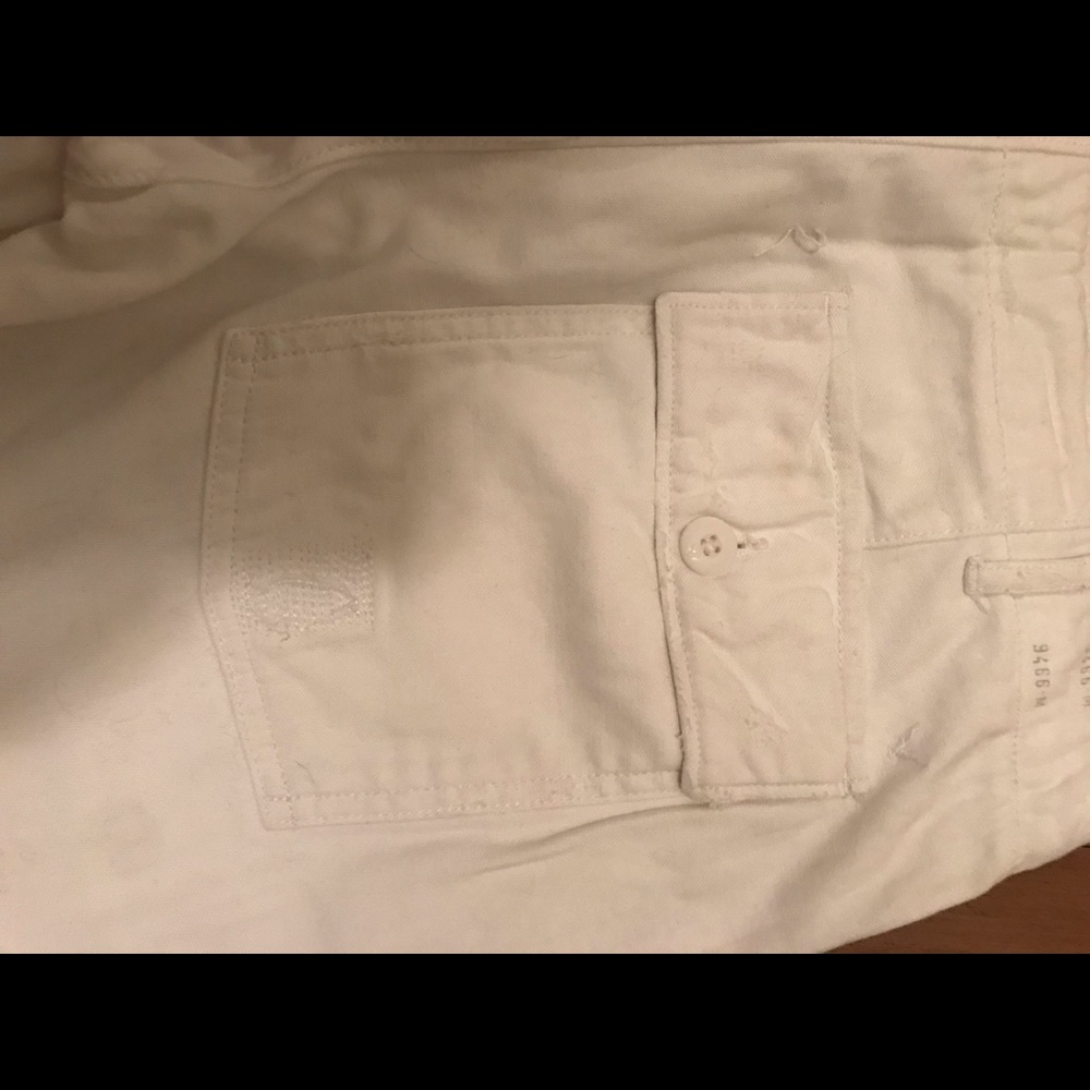 Twill ankle crop pant